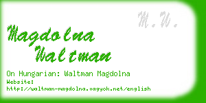 magdolna waltman business card